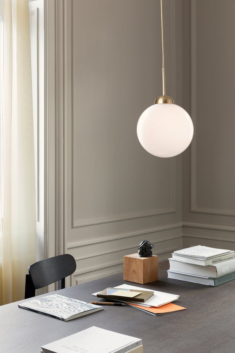 Apiales 1 Large Pendant - Nuura Pendants - Brushed Brass / Opal - HORNE