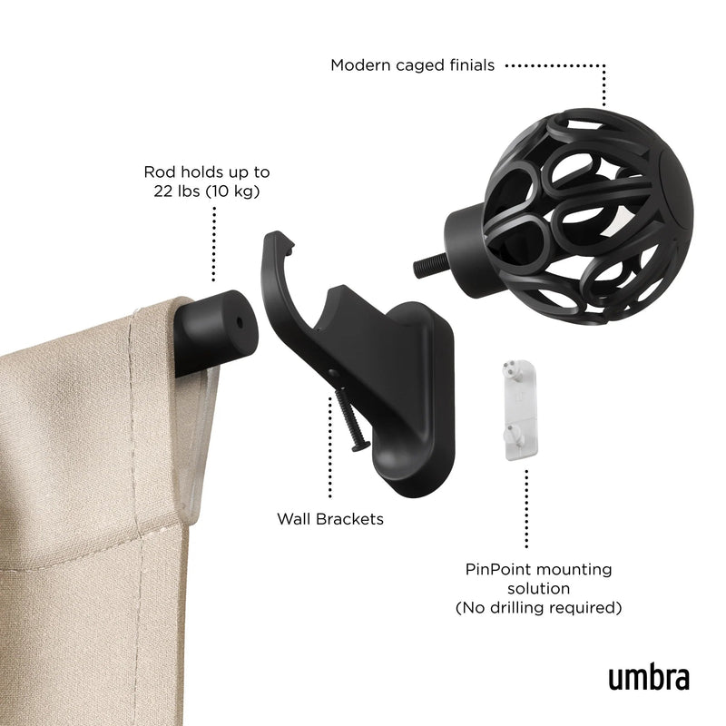 Aria Cage Pinpoint Rod - Umbra Bath - HORNE