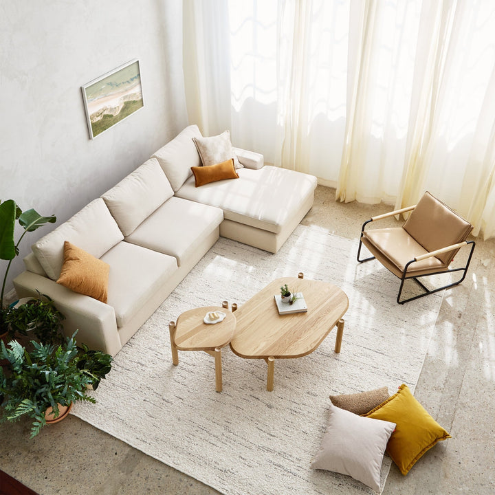 Ashdale Sectional - Gus* Modern - Sofas - Merino Cream - Right Facing - HORNE