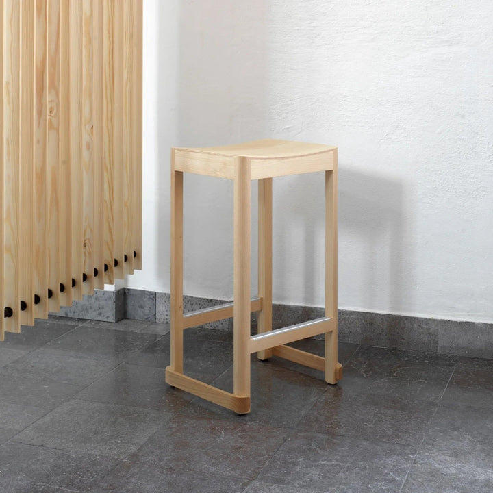 Atelier Bar Stool - Artek Stools + Benches + Ottomans - Bar 29.5" - Black Lacquered - HORNE