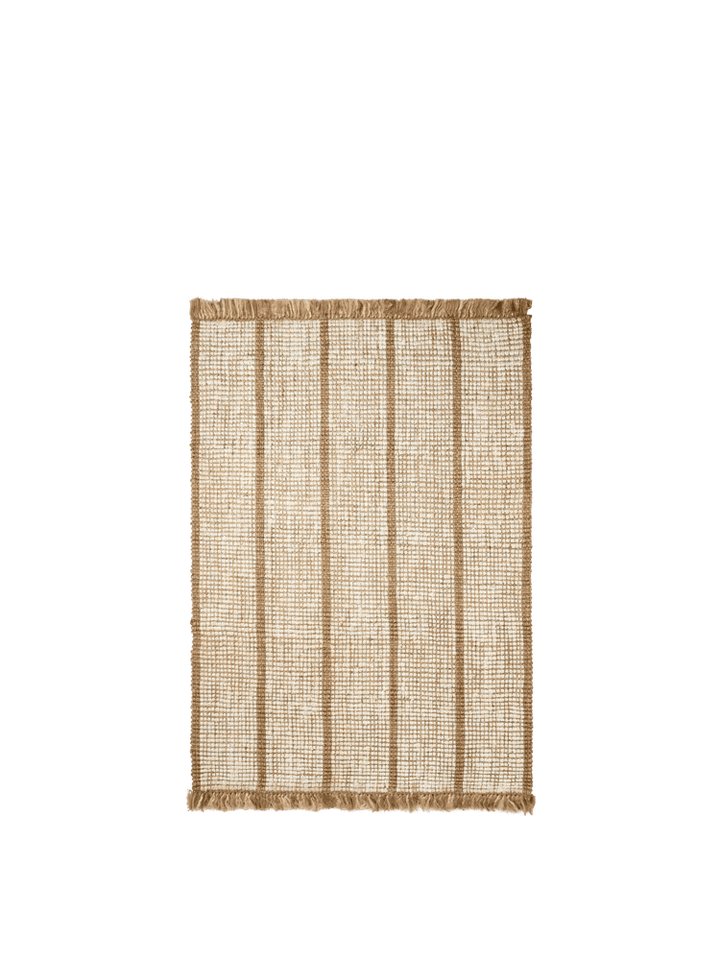Athens Stripes Rug - Ferm Living Rugs - 78" x 55" - Natural/Off - White - HORNE