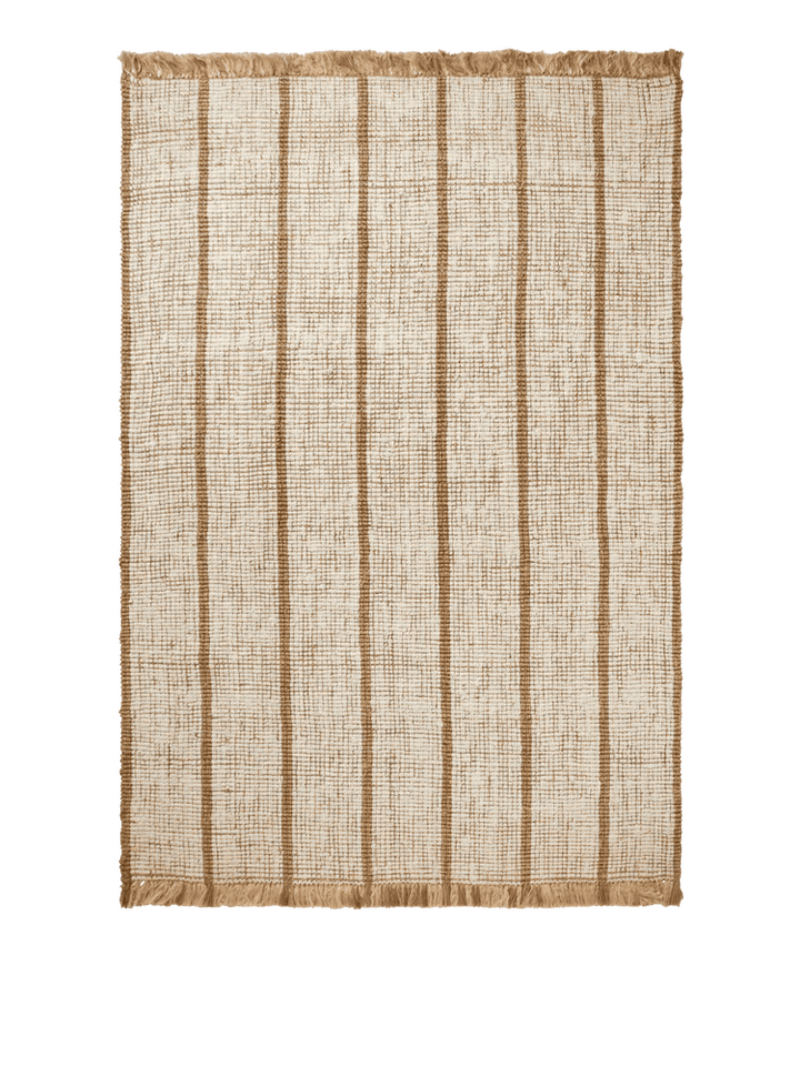Athens Stripes Rug - Ferm Living Rugs - 118" x 78" - Natural/Off - White - HORNE
