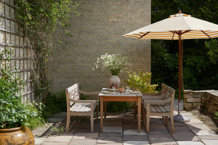 Atlantis Umbrella Ø330 - Round Striped - Skagerak by Fritz Hansen - Outdoor Accessories - Golden Yellow Stripes - HORNE