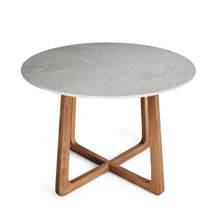 Atrani Dining Table - BETACO Tables + Desks - 47.2"D / Teak / Ceramic Top - HORNE