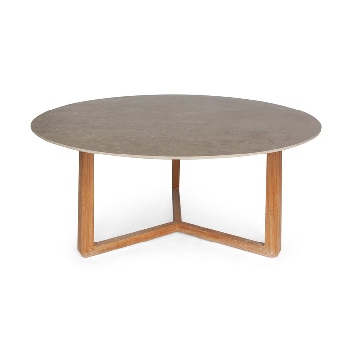Atrani Dining Table - BETACO Tables + Desks - 62.2"D / Teak / Ceramic Top - HORNE