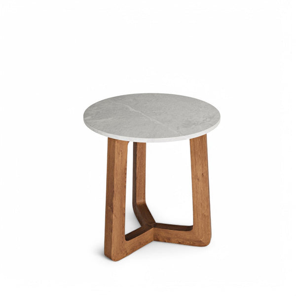 Atrani Side Table - BETACO Tables + Desks - Teak / Ceramic Top - HORNE