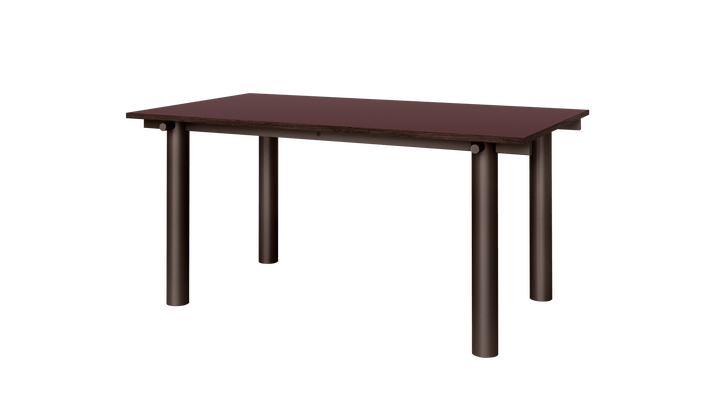 Atura Dining Table - 160 x 90 - Dark Chocolate/Burgundy Linoleum - Ferm Living Tables - HORNE