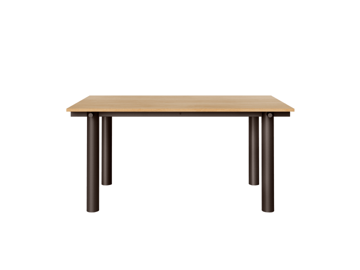 Atura Dining Table - 160 x 90 - Ferm Living Tables - Dark Chocolate/Natural Oak Veneer - HORNE