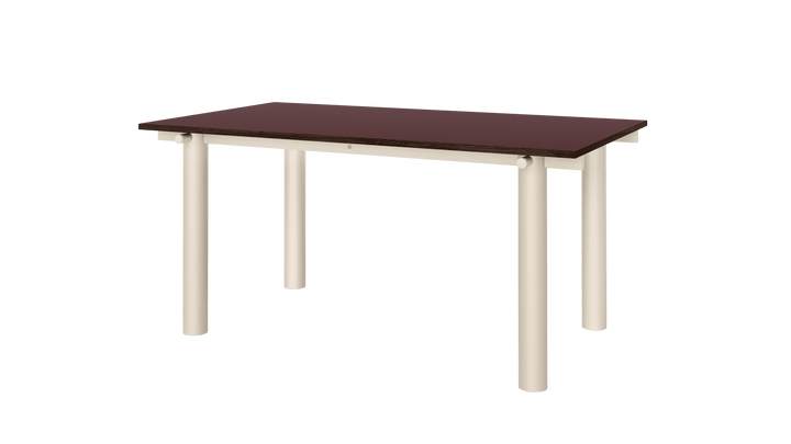 Atura Dining Table - 160 x 90 - Light Cashmere/Burgundy Linoleum - Ferm Living Tables - HORNE