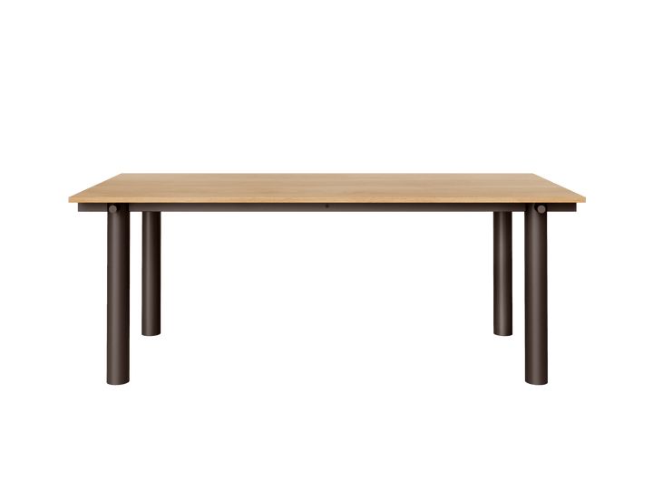 Atura Dining Table - 200 x 90 - Ferm Living Tables - Dark Chocolate/Natural Oak Veneer - HORNE