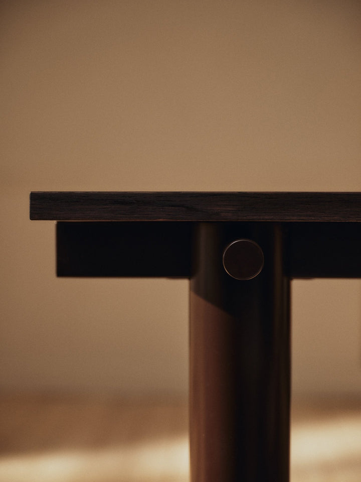 Atura Dining Table - 200 x 90 - Ferm Living Tables - Light Cashmere/Natural Oak Veneer - HORNE