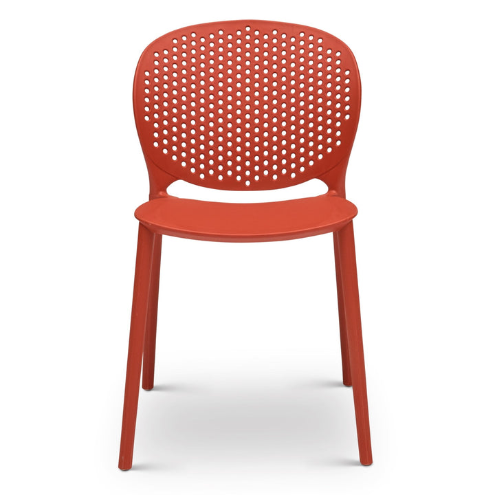 Bailey Outdoor Stacking Chair - Set of 4 - Urbia Chairs - Black Grey - HORNE