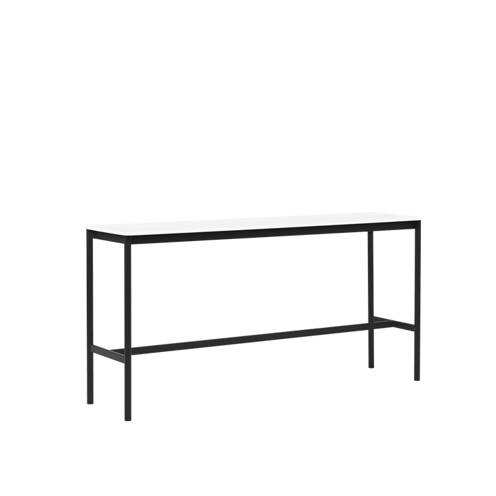 Base High Table 1 - Muuto Table + Task - White Laminate ABS Top & Black Base - HORNE