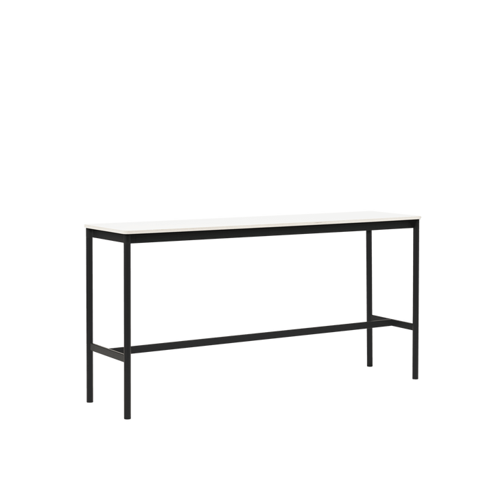 Base High Table 1 - Muuto Table + Task - White Laminate Top & Black Base - HORNE
