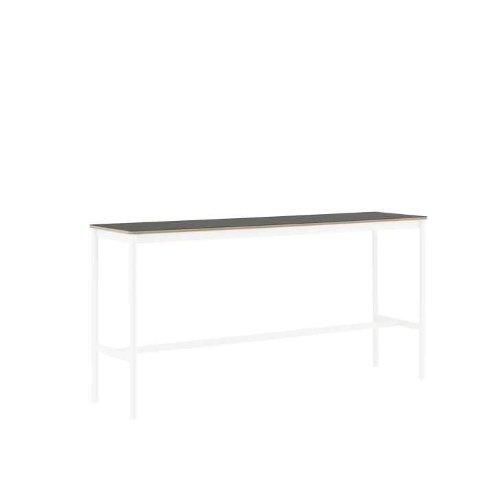Base High Table 1 - Muuto Table + Task - Black Linoleum Top & White Base - HORNE