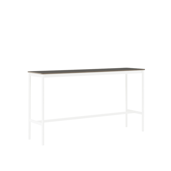 Base High Table 2 - Muuto Table + Task - Black Linoleum Top & White Base - HORNE