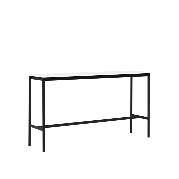 Base High Table 2 - Muuto Table + Task - White Laminate ABS Top & Black Base - HORNE