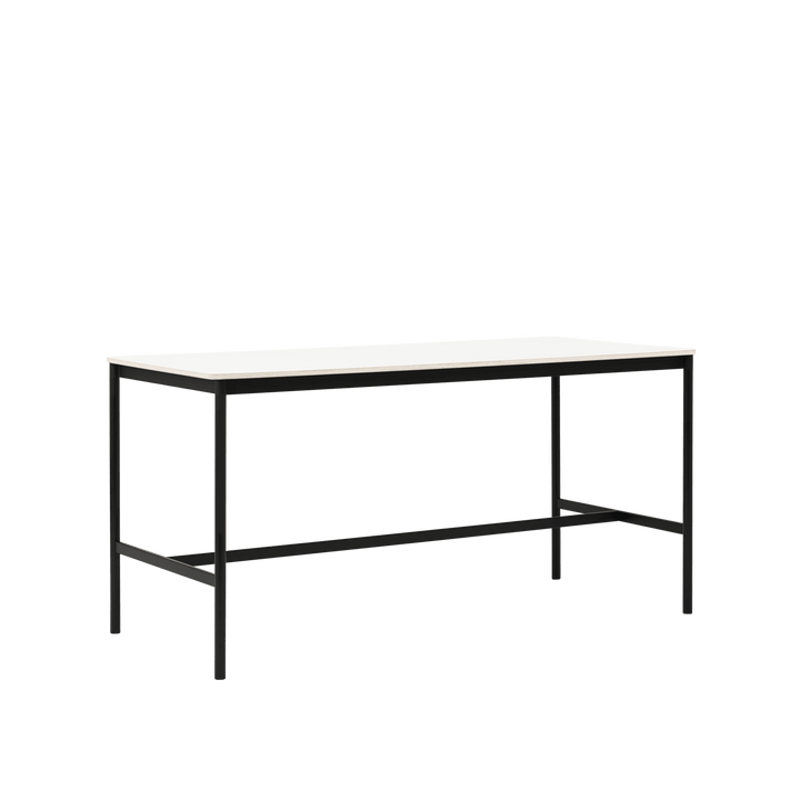 Base High Table 3 - Muuto Table + Task - White Laminate Top & Black Base - HORNE