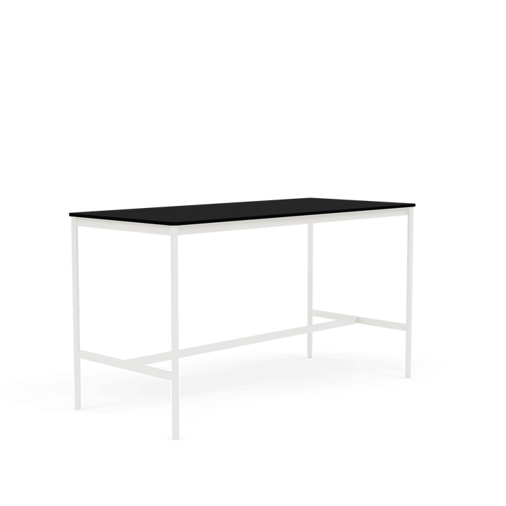 Base High Table 4 - Muuto Table + Task - Black Linoleum Top & White Base - HORNE