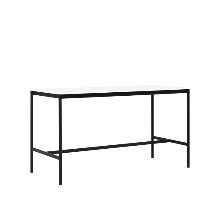 Base High Table 4 - Muuto Table + Task - White Laminate Top & Black Base - HORNE