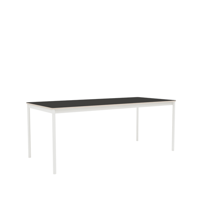 Base Table - Muuto Table + Task - Medium - 74.8" x 33.5" - Black Top/Plywood/White Base - HORNE