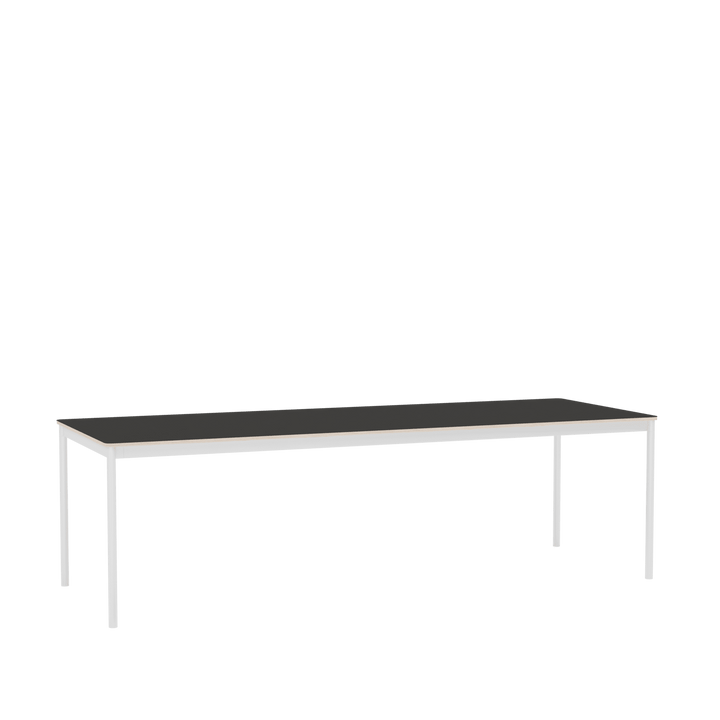 Base Table - Muuto Table + Task - Large - 98.4" x 35.4" - Black Top/Plywood/White Base - HORNE