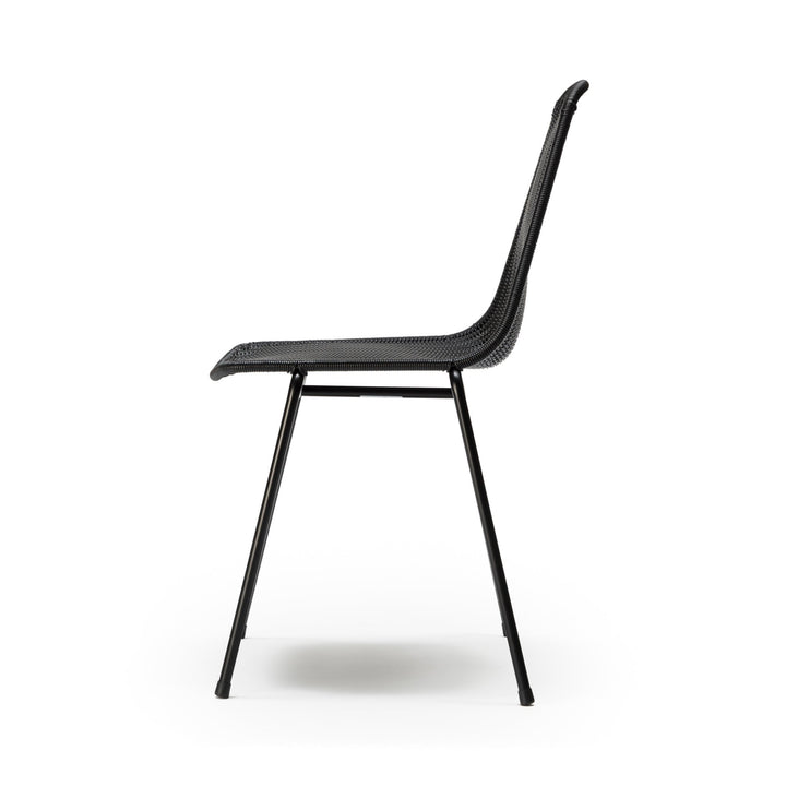 Basket Outdoor Dining Chair - Feelgood Designs - Outdoor Furniture - Wheat Seat/ Black Frame - HORNE