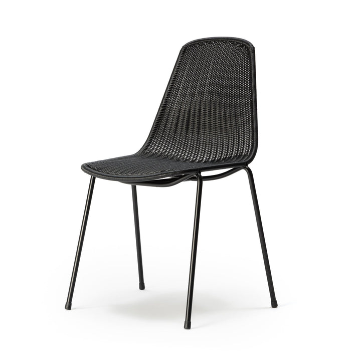 Basket Outdoor Dining Chair - Feelgood Designs - Outdoor Furniture - Black Seat/ Black Frame - HORNE