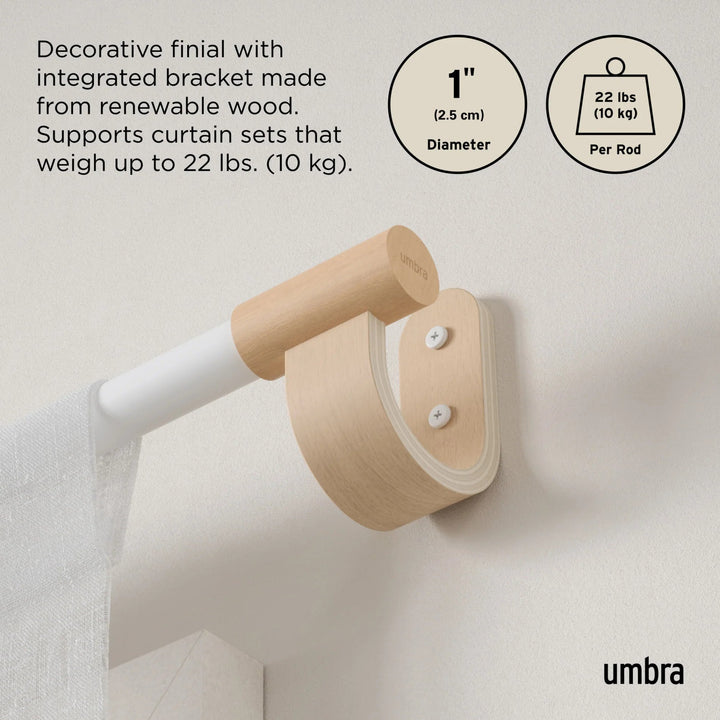 Bellwood Curtain Rod - Umbra Bath - Matte-Black - HORNE