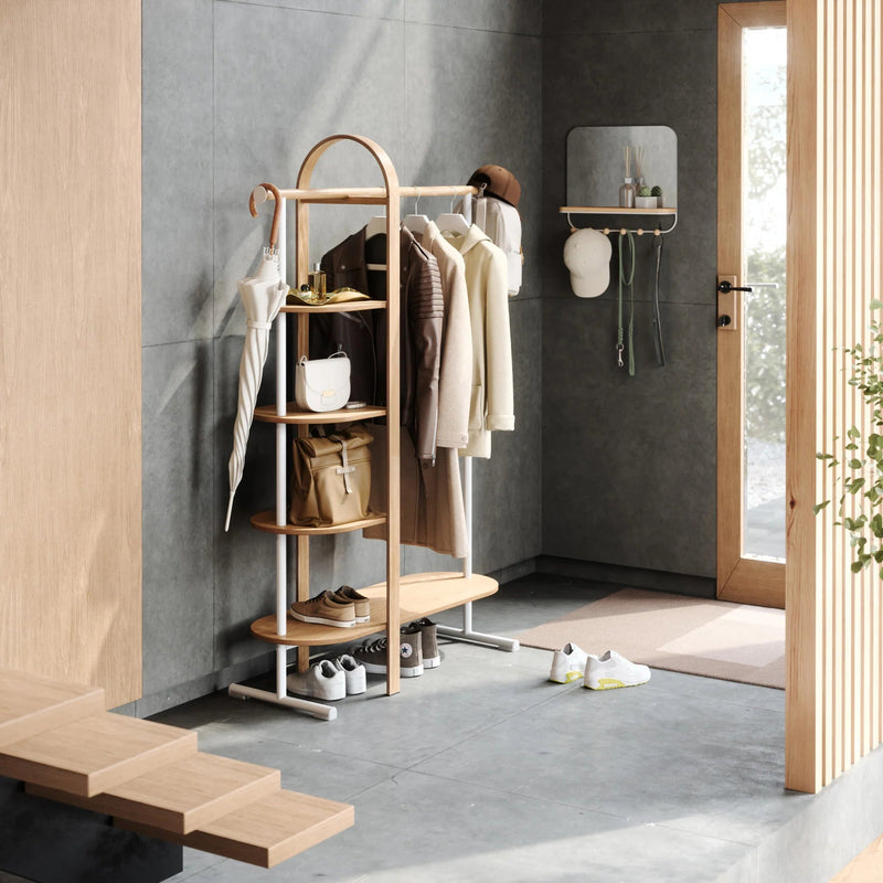 Bellwood Garment Rack - Form & Refine Coat + Key Racks - Black - HORNE