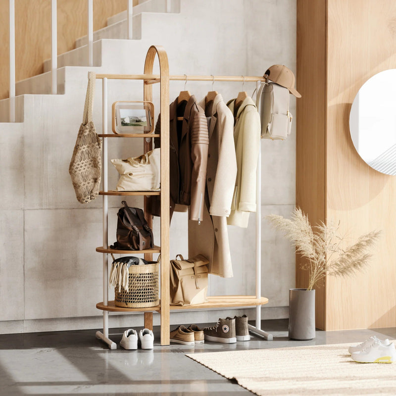 Bellwood Garment Rack - Form & Refine Coat + Key Racks - Black - HORNE