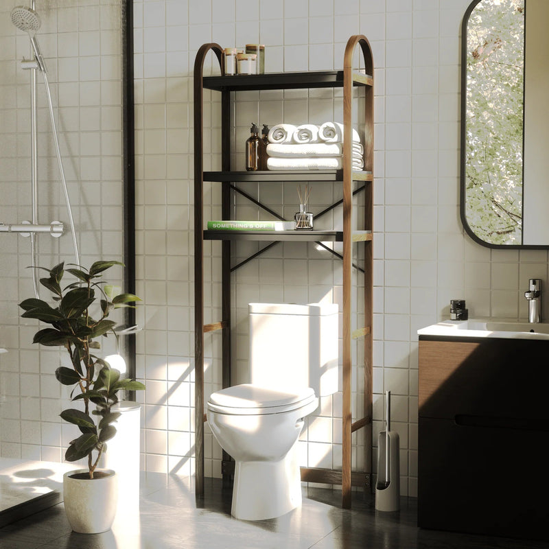 Bellwood Over the Toilet Shelf - Form & Refine Coat + Key Racks - Black - HORNE