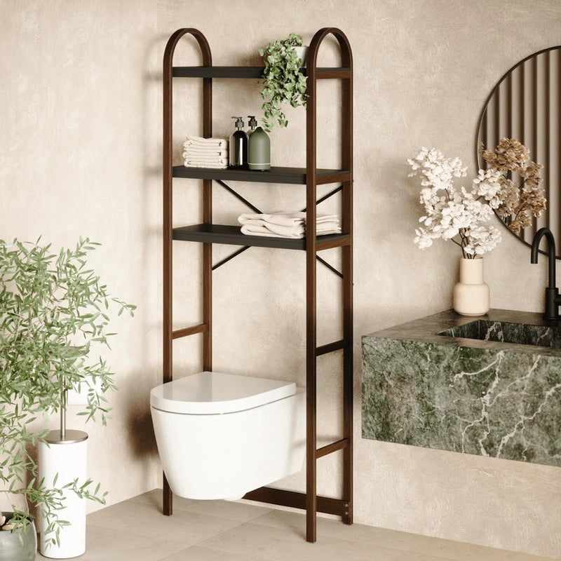 Bellwood Over the Toilet Shelf - Form & Refine Coat + Key Racks - Black - HORNE