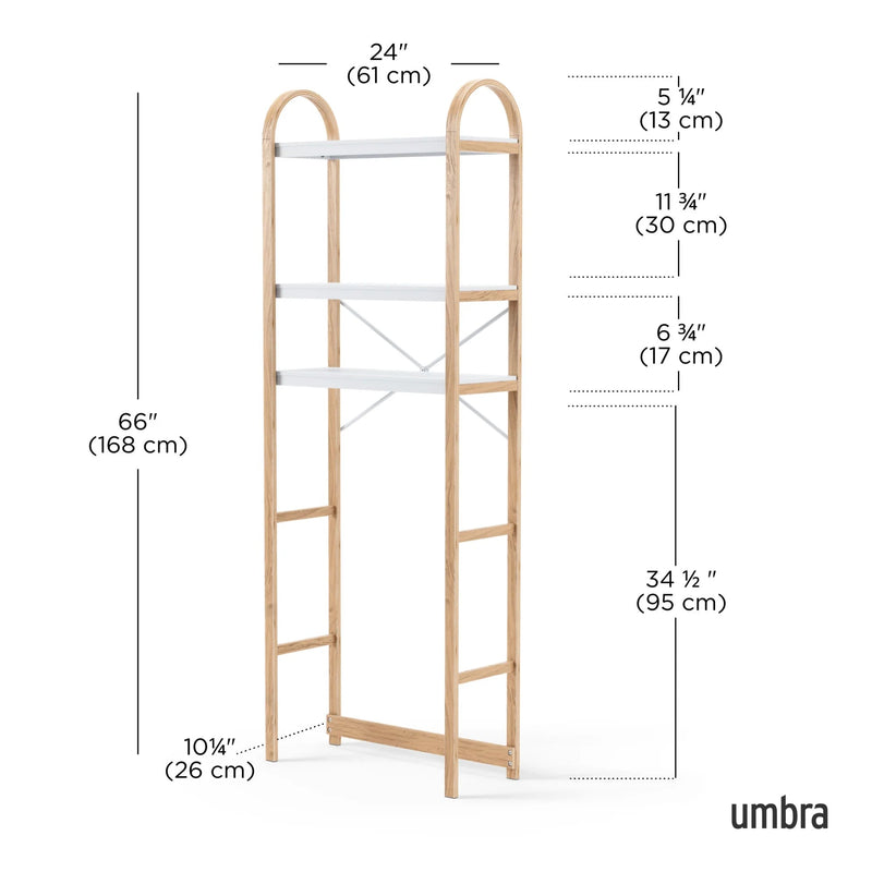 Bellwood Over the Toilet Shelf - Form & Refine Coat + Key Racks - Black - HORNE