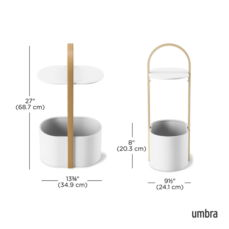 Bellwood Storage Table - Umbra Tables + Desks - White-Natural - HORNE