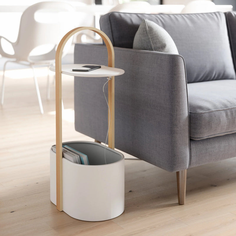 Bellwood Storage Table - Umbra Tables + Desks - White-Natural - HORNE