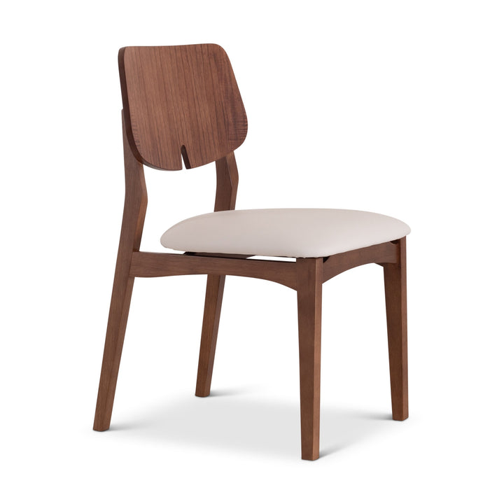 Beth 2.0 Side Chair - Urbia Chairs - Shimmy Cream Nogal - HORNE