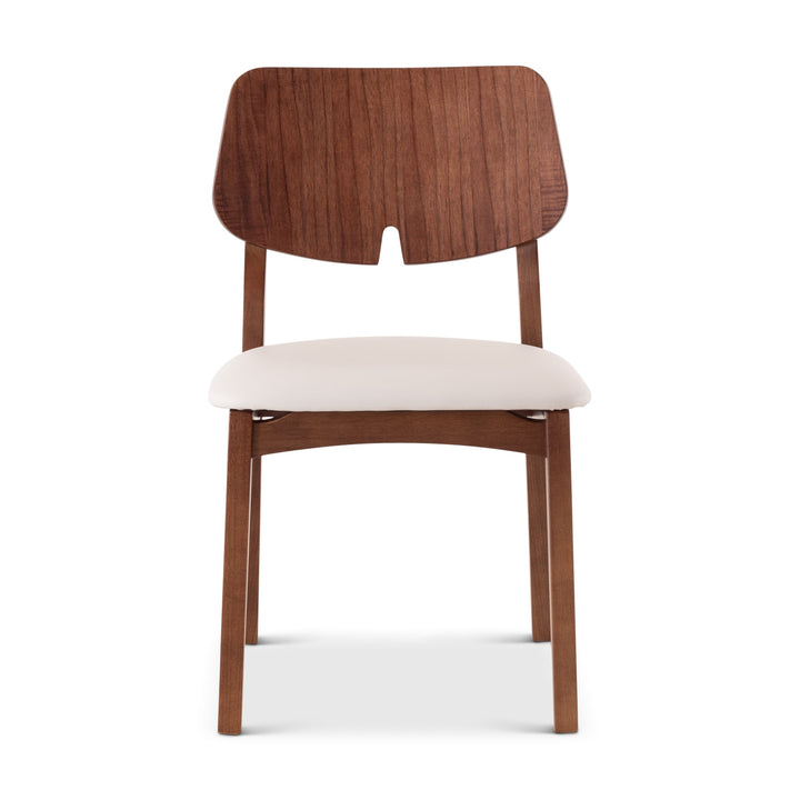 Beth 2.0 Side Chair - Urbia Chairs - Shimmy Cream Nogal - HORNE