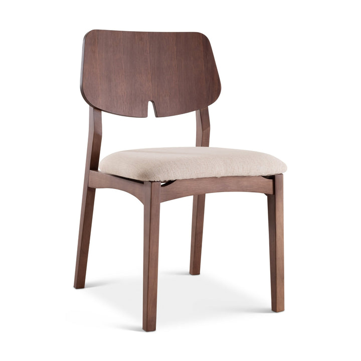 Beth 2.0 Side Chair - Urbia Chairs - Shimmy Cream Nogal - HORNE