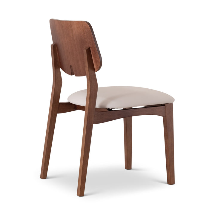Beth 2.0 Side Chair - Urbia Chairs - Shimmy Cream Nogal - HORNE