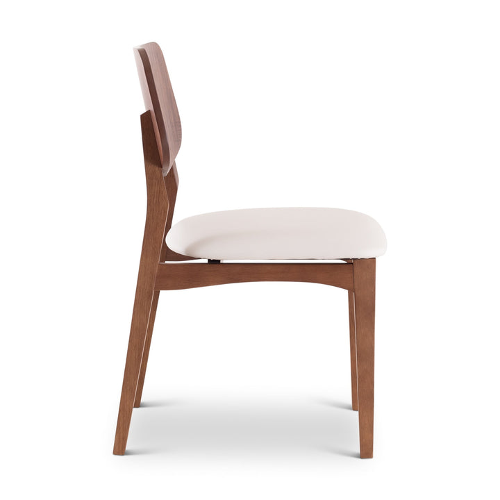 Beth 2.0 Side Chair - Urbia Chairs - Shimmy Cream Nogal - HORNE