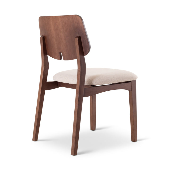 Beth 2.0 Side Chair - Urbia Chairs - Shimmy Cream Nogal - HORNE