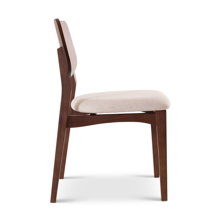 Beth 2.0 Side Chair - Urbia Chairs - Shimmy Cream Nogal - HORNE