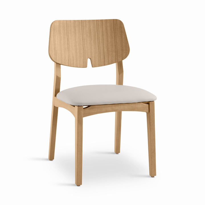 Beth 2.0 Side Chair - Urbia Chairs - Shimmy Cream Nogal - HORNE