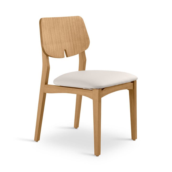 Beth 2.0 Side Chair - Urbia Chairs - Shimmy Cream Nogal - HORNE