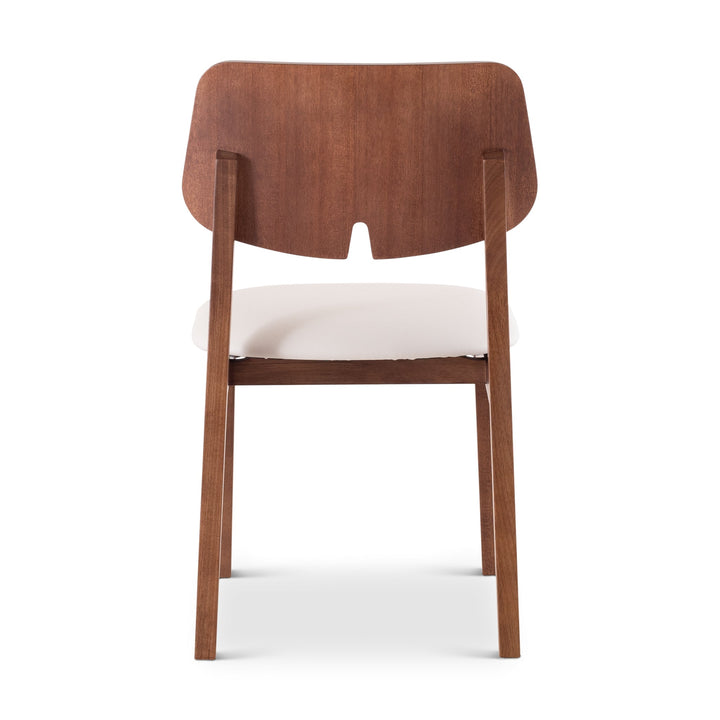 Beth 2.0 Side Chair - Urbia Chairs - Shimmy Cream Nogal - HORNE