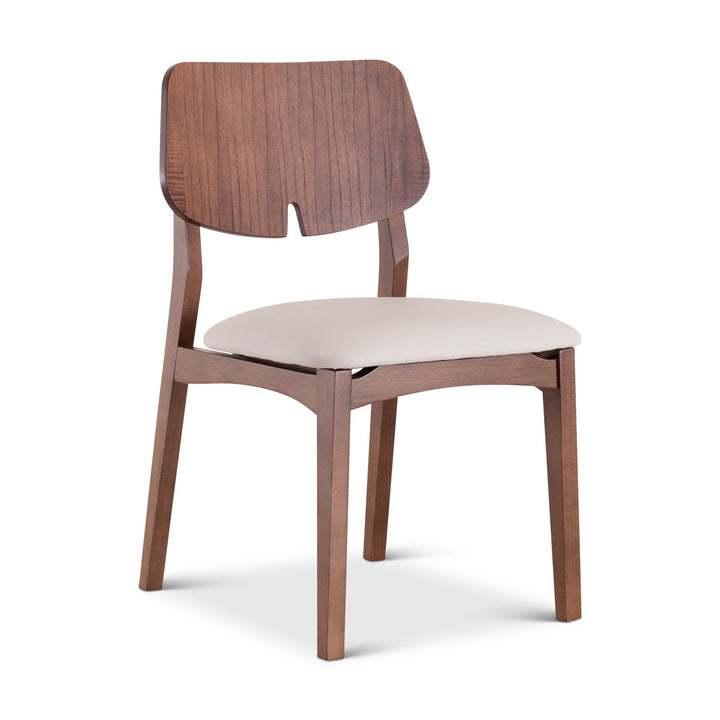 Beth 2.0 Side Chair - Urbia Chairs - Shimmy Cream Nogal - HORNE