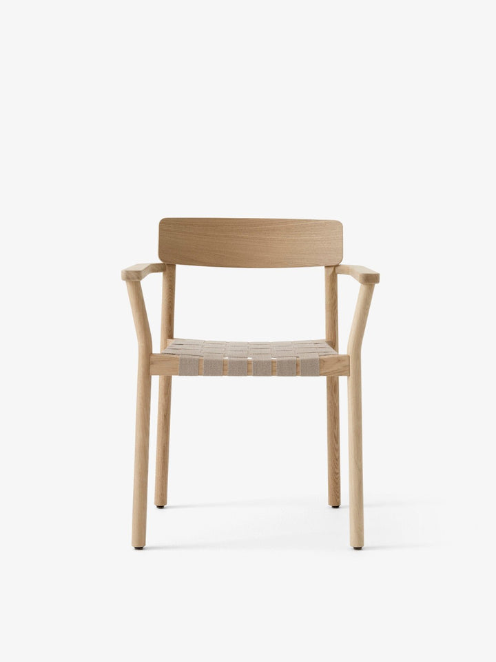 Betty Armchair - Linen Webbing Seat - &Tradition Chairs - Black Lacquered Ash with Black Linen - HORNE
