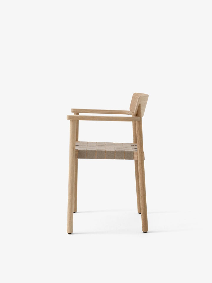 Betty Armchair - Linen Webbing Seat - &Tradition Chairs - Black Lacquered Ash with Black Linen - HORNE