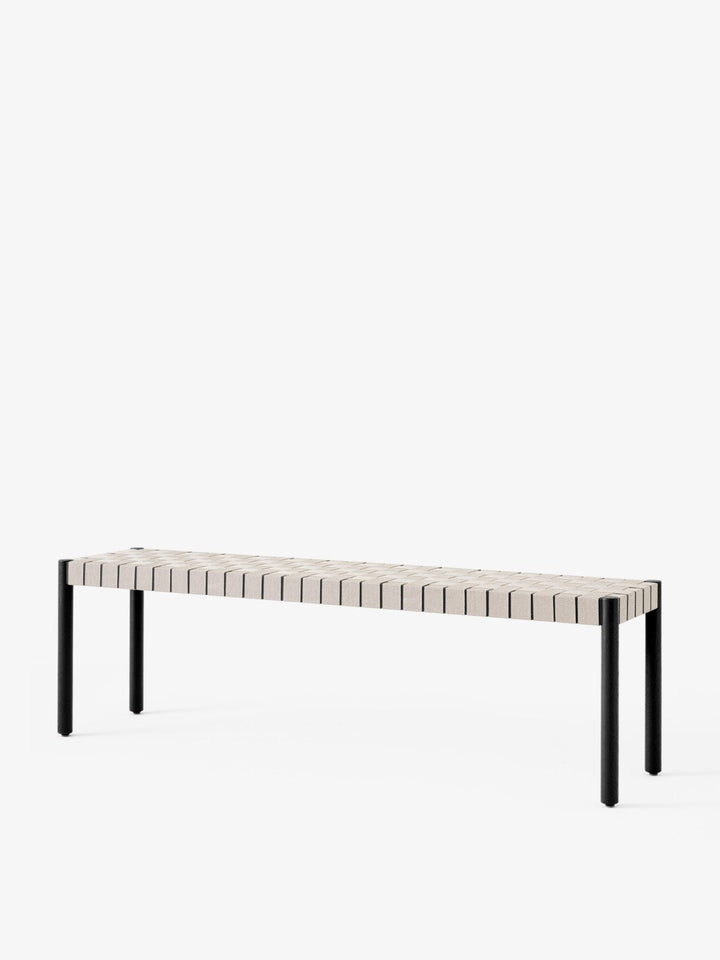 Betty Bench - &Tradition Stools + Benches + Ottomans - Black with Natural Webbing - 61.8" - HORNE